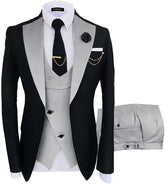 Elegant Men's Suit Jacket Pants Vest Three Piece Wedding Tuxedo Groom Party Dress Slim Fit Design Men's Blazer